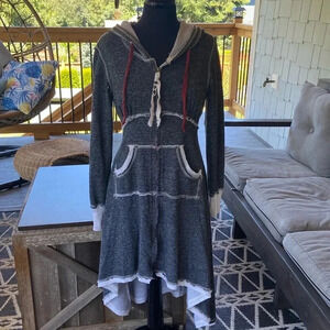 Jack & Jinger |  Hi- Low Hooded Sweatshirt Dress